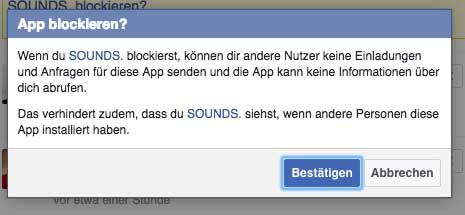 Facebook App blocken